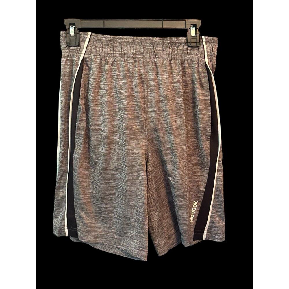 Reebok Mens Athletic Shorts Small Gray‎ Gym Workout Running Drawstring Pockets